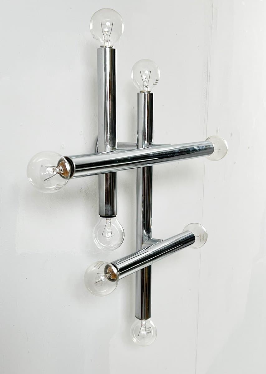 Lampa ścienna Space Age, chrom srebrny, Niemcy, lata 70. - 276606