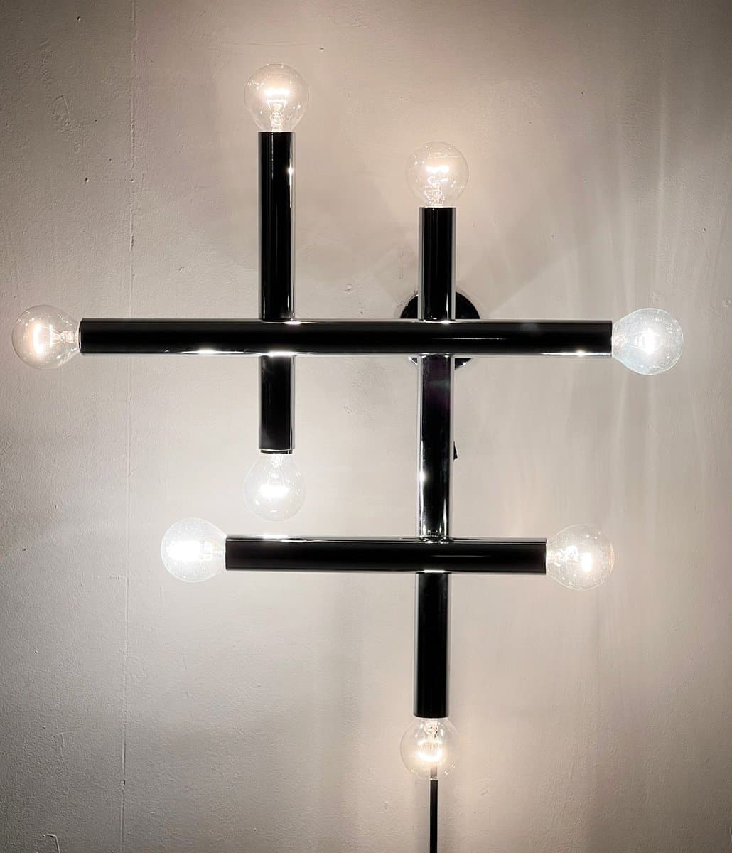 Lampa ścienna Space Age, chrom srebrny, Niemcy, lata 70. - 276601