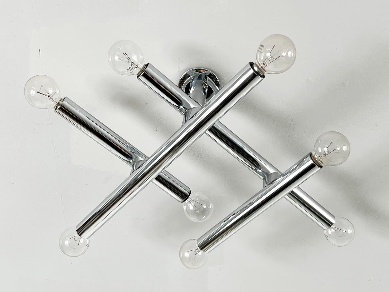 Lampa ścienna Space Age, chrom srebrny, Niemcy, lata 70. - 276605