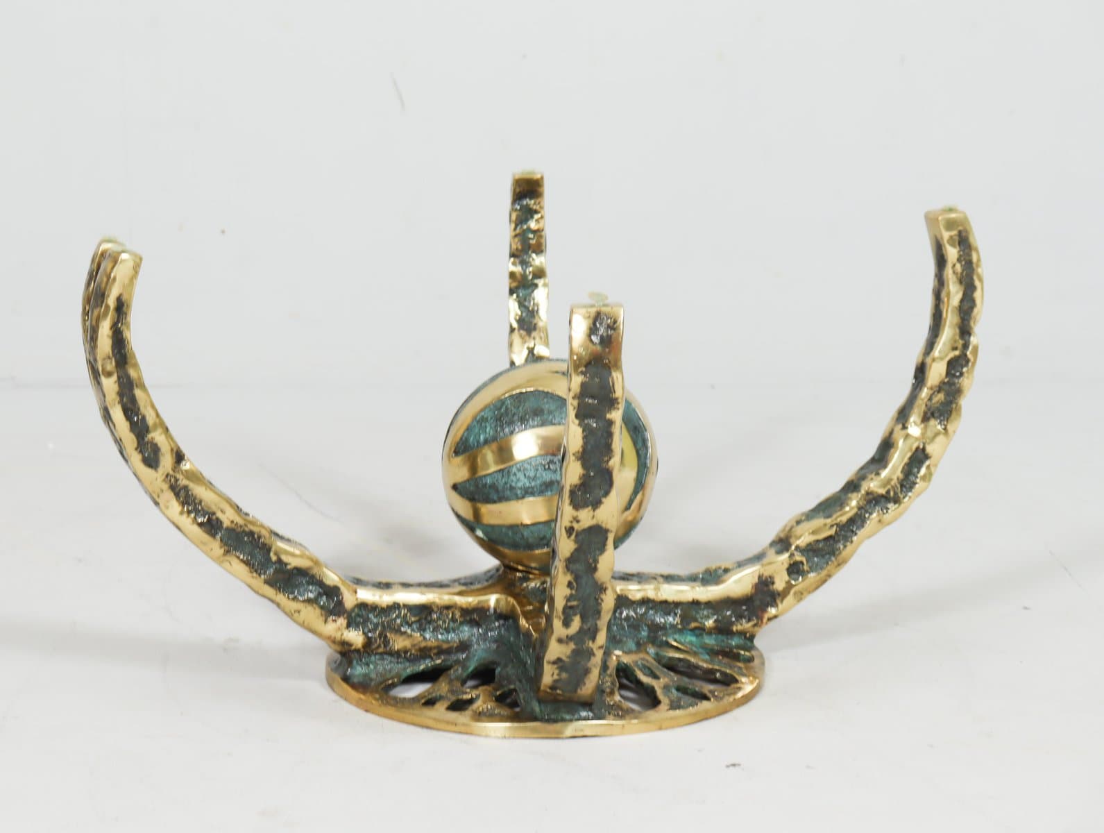 Stolik kawowy Octo, szkło, brąz złoty, proj. H. Fernandez, Francja, lata 70. - 276559