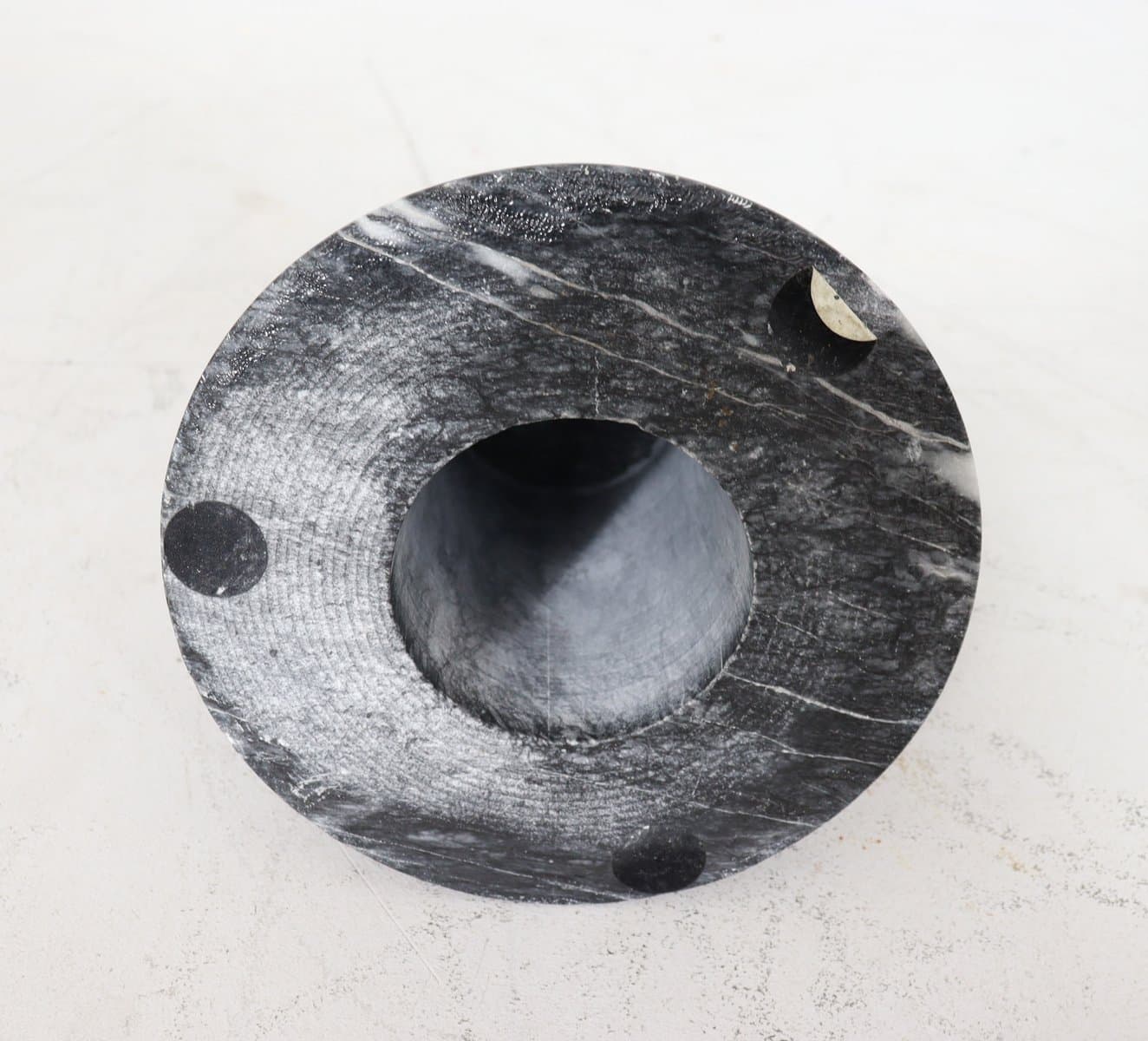 Stolik kawowy, marmur czarny, szkło przezroczyste, Włochy, lata 80. - 276544