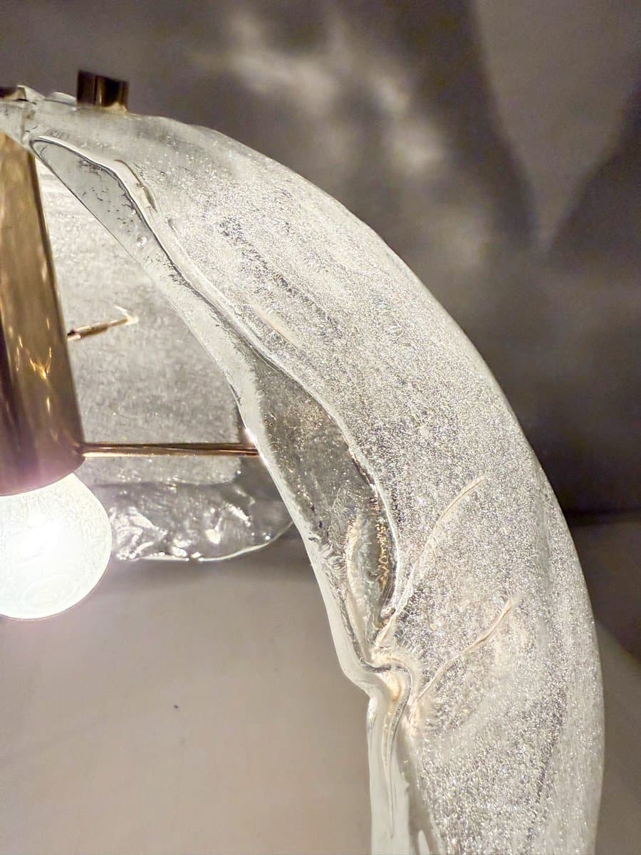 Lampa wisząca Murano, transparent, szkło, Kaiser Leuchten, Niemcy, lata 60. - 277141