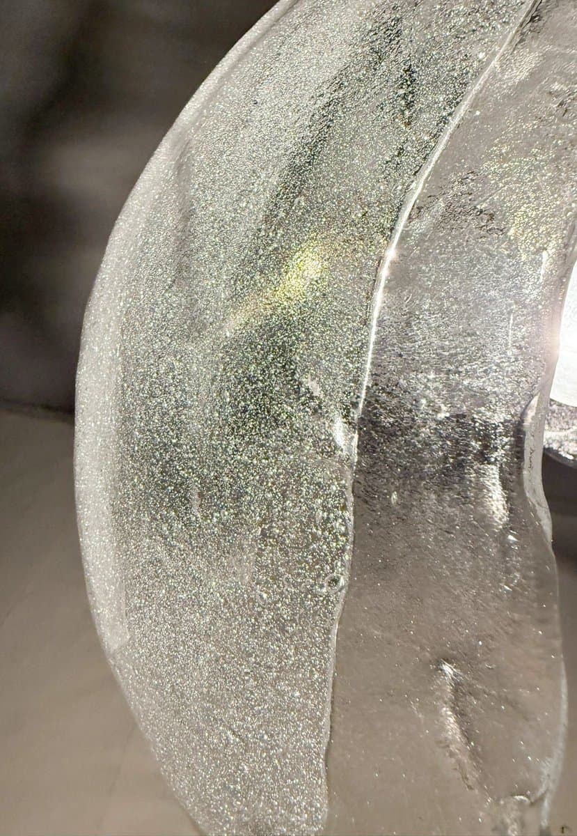 Lampa wisząca Murano, transparent, szkło, Kaiser Leuchten, Niemcy, lata 60. - 277131