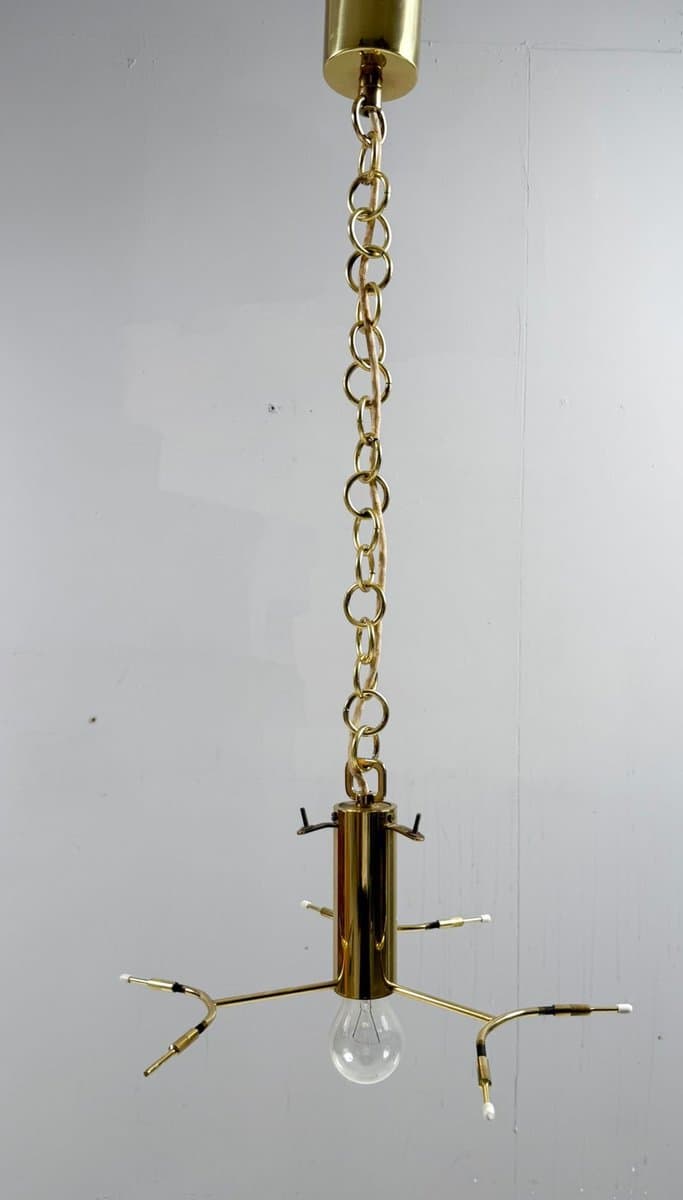 Lampa wisząca Murano, transparent, szkło, Kaiser Leuchten, Niemcy, lata 60. - 277123