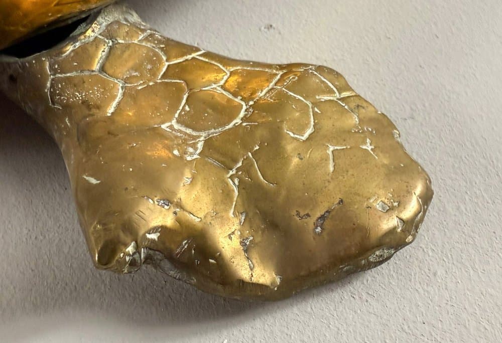 Figurka żółwia Hollywood Regency, brązowy, mosiądz, Francja, lata 70. - 277112