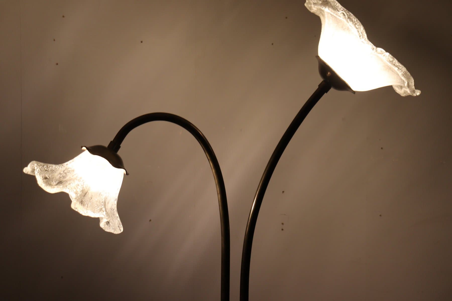 Lampa podłogowa Brutalist, brąz, brąz kryształ, proj. L. Klute, Niemcy, lata 80. - 277047