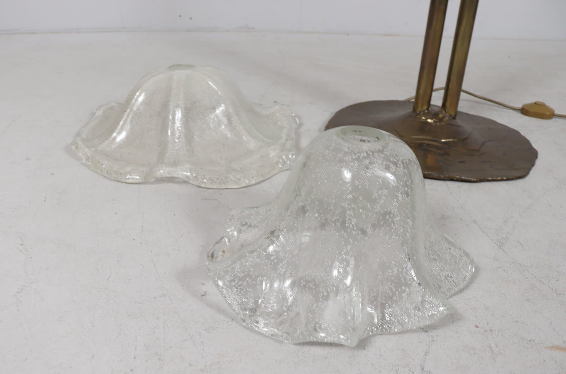 Lampa podłogowa Brutalist, brąz, brąz kryształ, proj. L. Klute, Niemcy, lata 80. - 277043