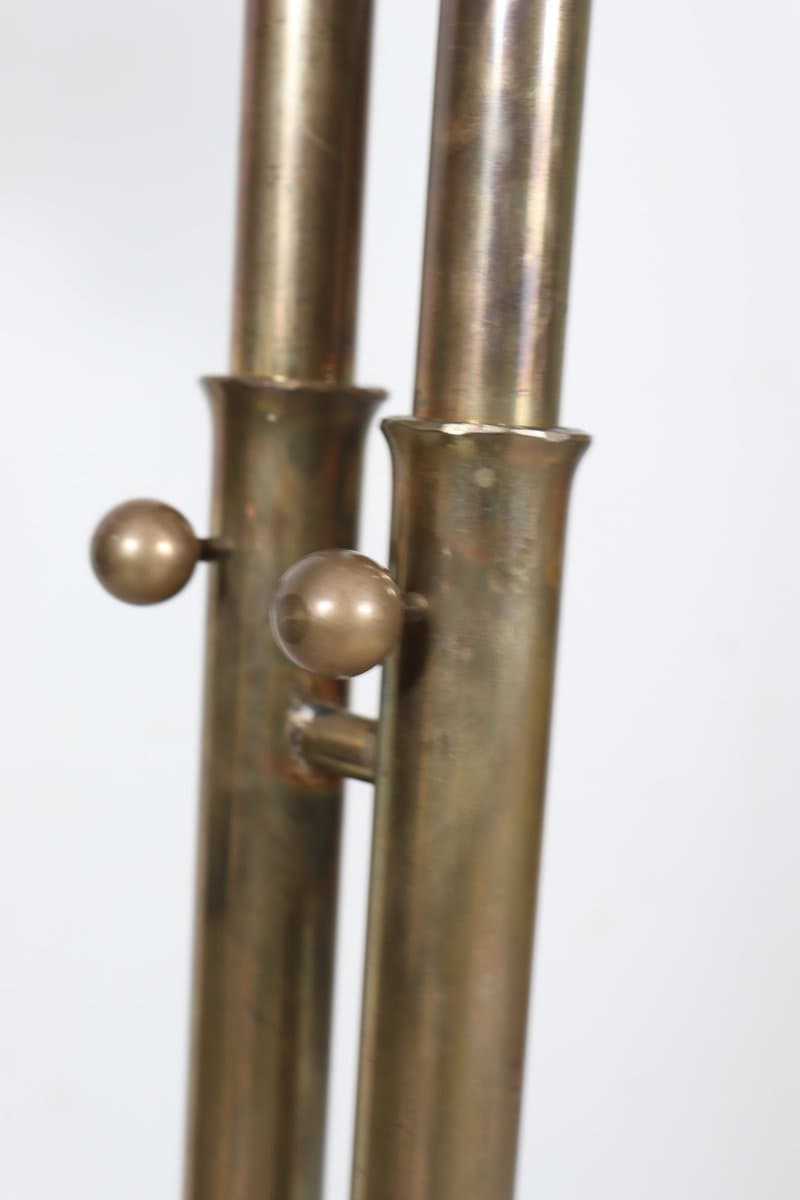 Lampa podłogowa Brutalist, brąz, brąz kryształ, proj. L. Klute, Niemcy, lata 80. - 277055