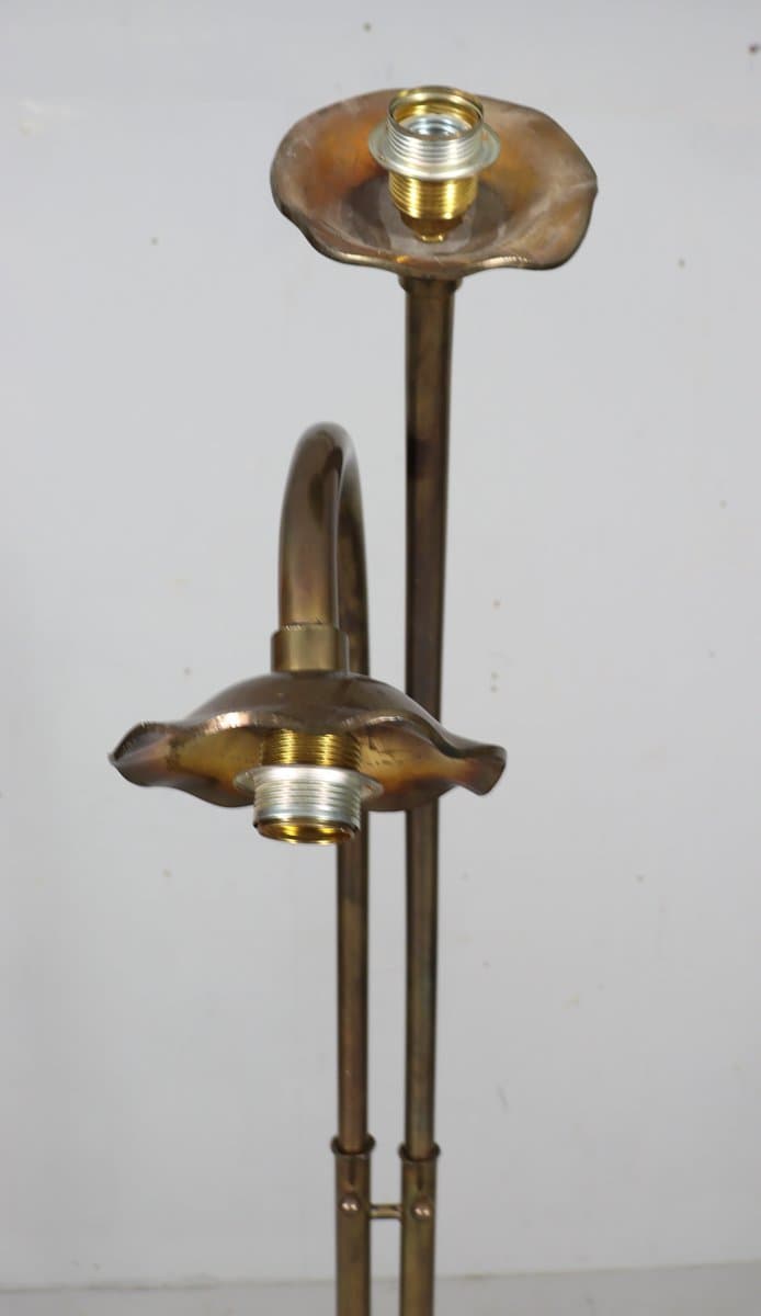 Lampa podłogowa Brutalist, brąz, brąz kryształ, proj. L. Klute, Niemcy, lata 80. - 277067