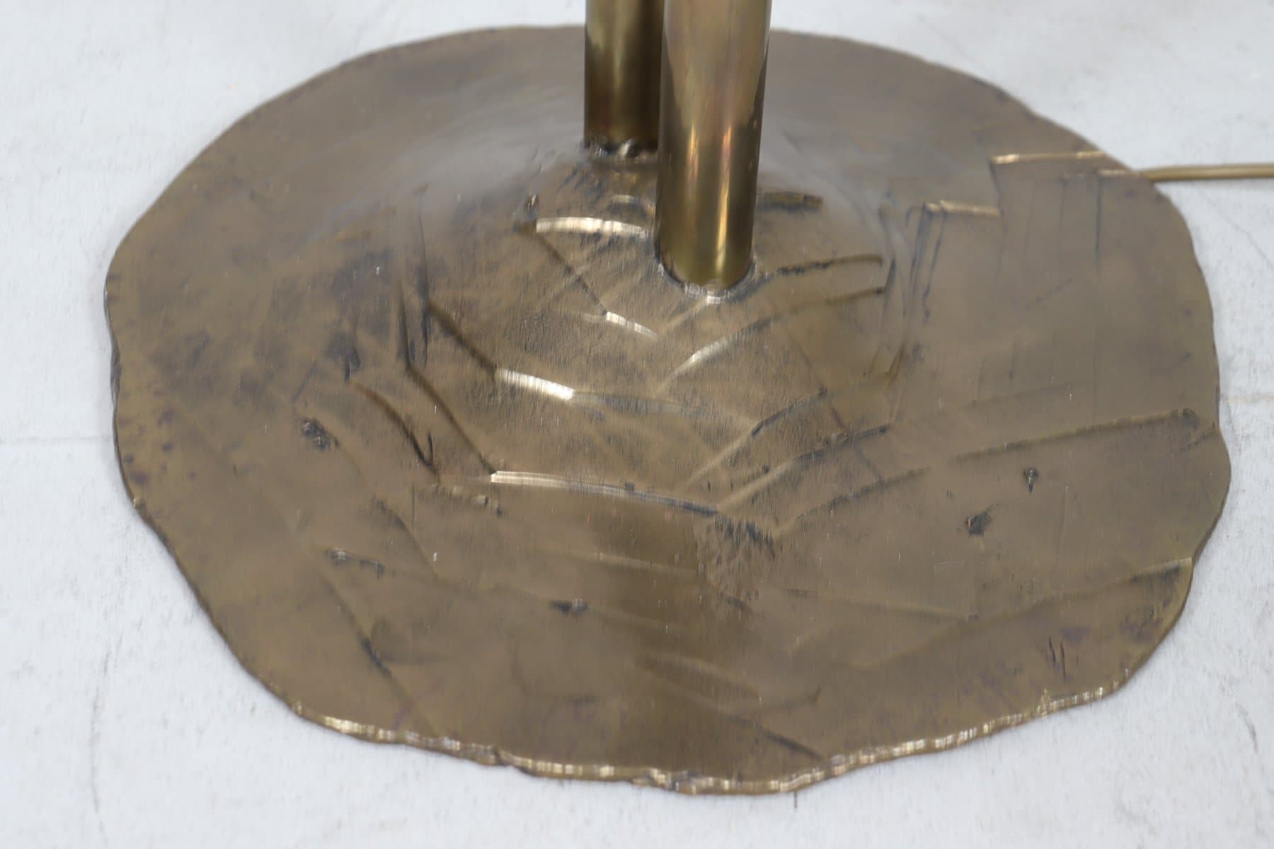 Lampa podłogowa Brutalist, brąz, brąz kryształ, proj. L. Klute, Niemcy, lata 80. - 277056