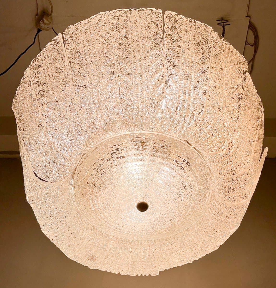 Lampa sufitowa Murano, transparentny, szkło, Barovier & Toso, Włochy, lata 60. - 277028