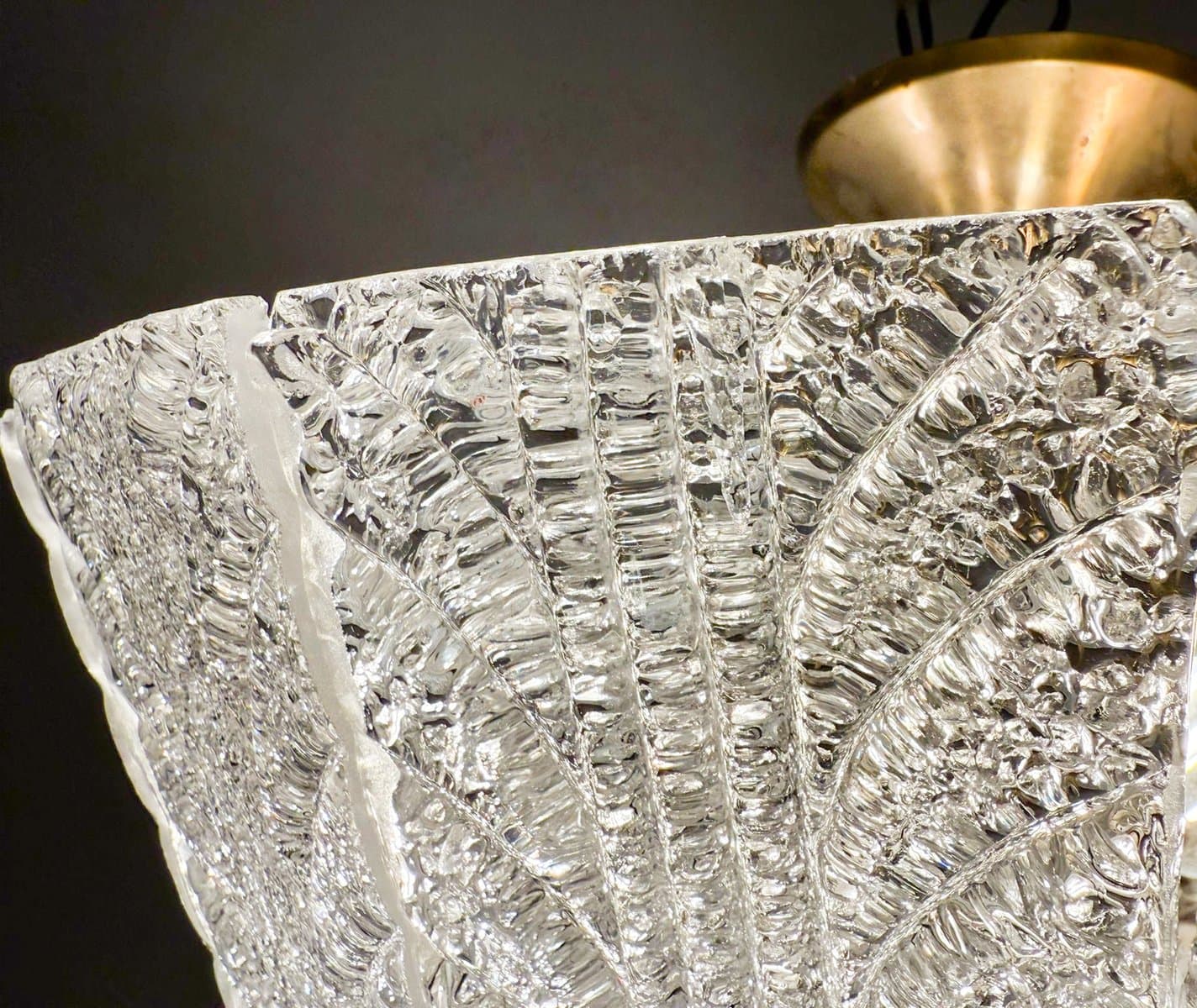 Lampa sufitowa Murano, transparentny, szkło, Barovier & Toso, Włochy, lata 60. - 277025