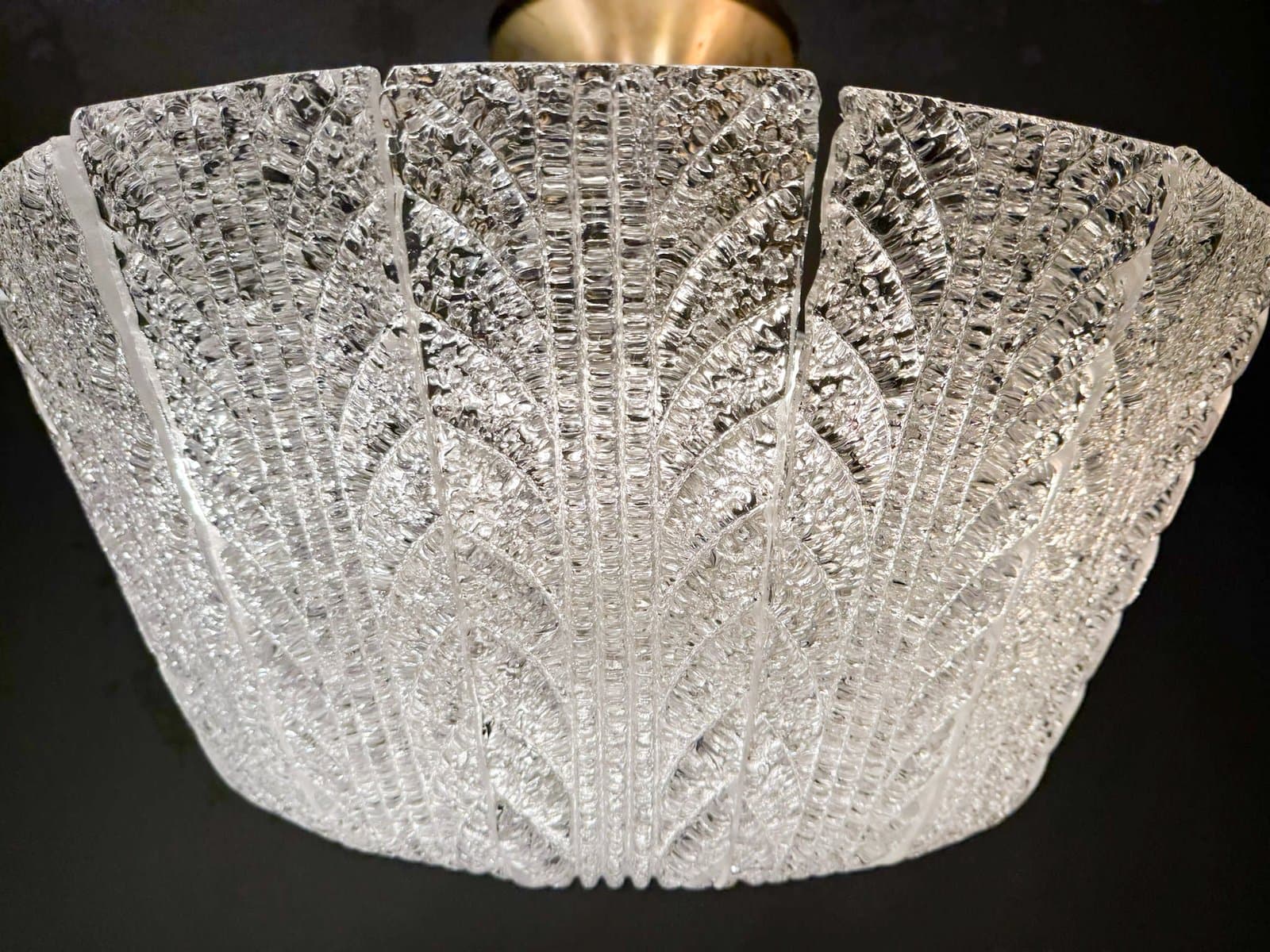 Lampa sufitowa Murano, transparentny, szkło, Barovier & Toso, Włochy, lata 60. - 277020