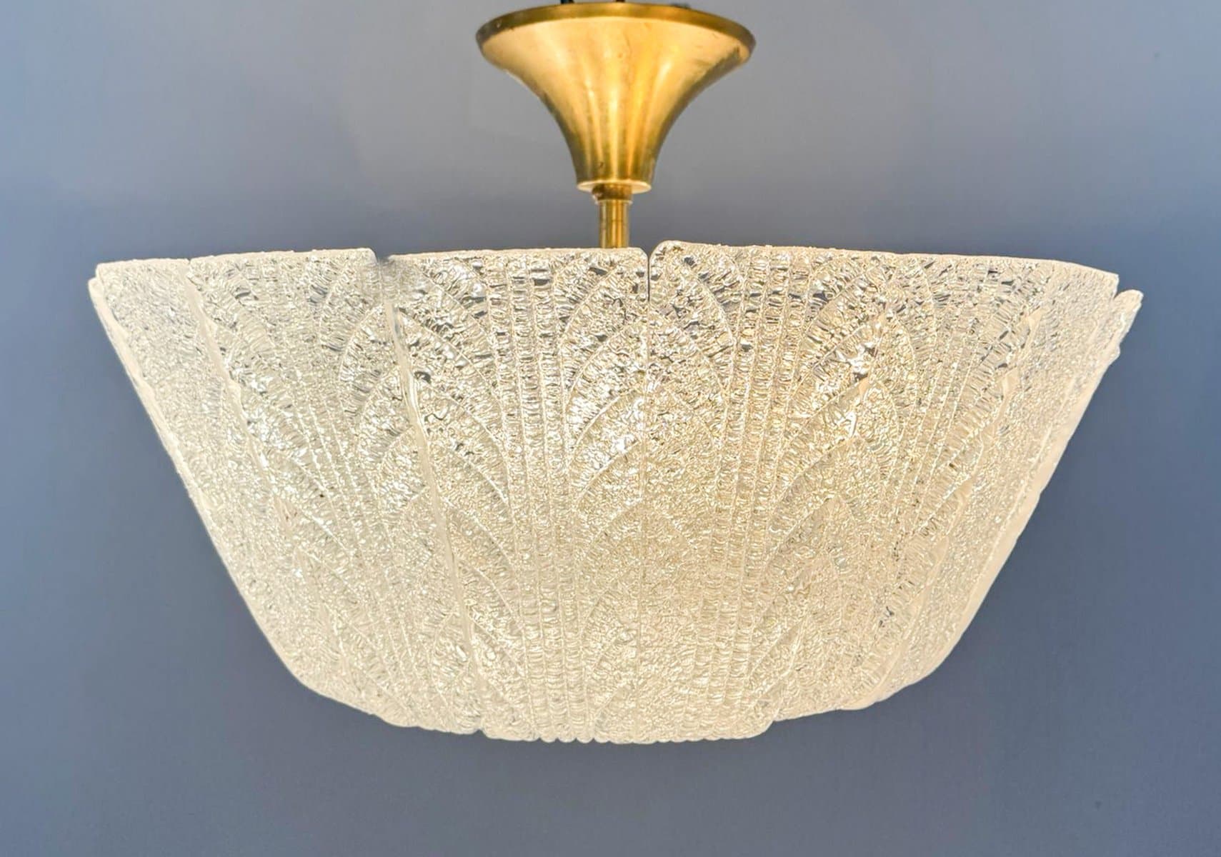 Lampa sufitowa Murano, transparentny, szkło, Barovier & Toso, Włochy, lata 60. - 277019