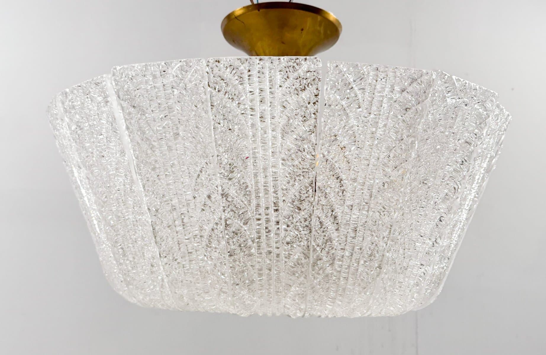 Lampa sufitowa Murano, transparentny, szkło, Barovier & Toso, Włochy, lata 60. - 277033