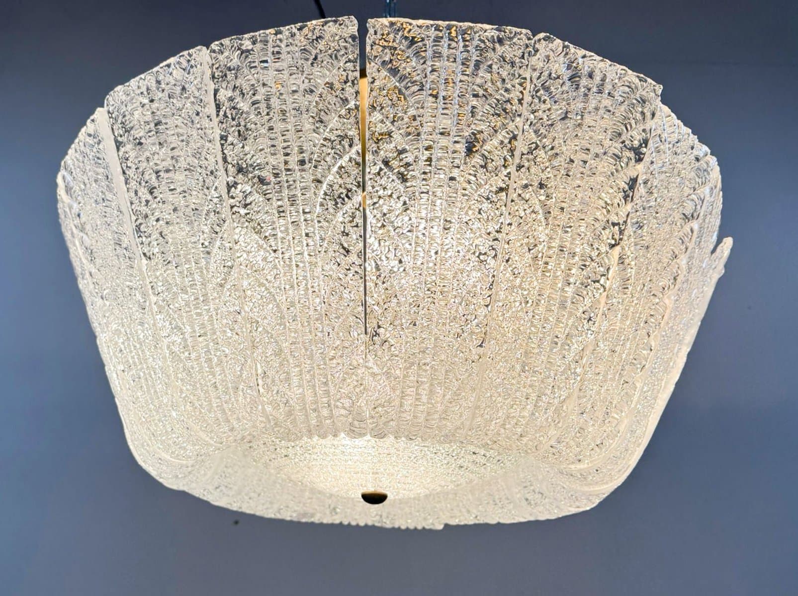 Lampa sufitowa Murano, transparentny, szkło, Barovier & Toso, Włochy, lata 60. - 277023