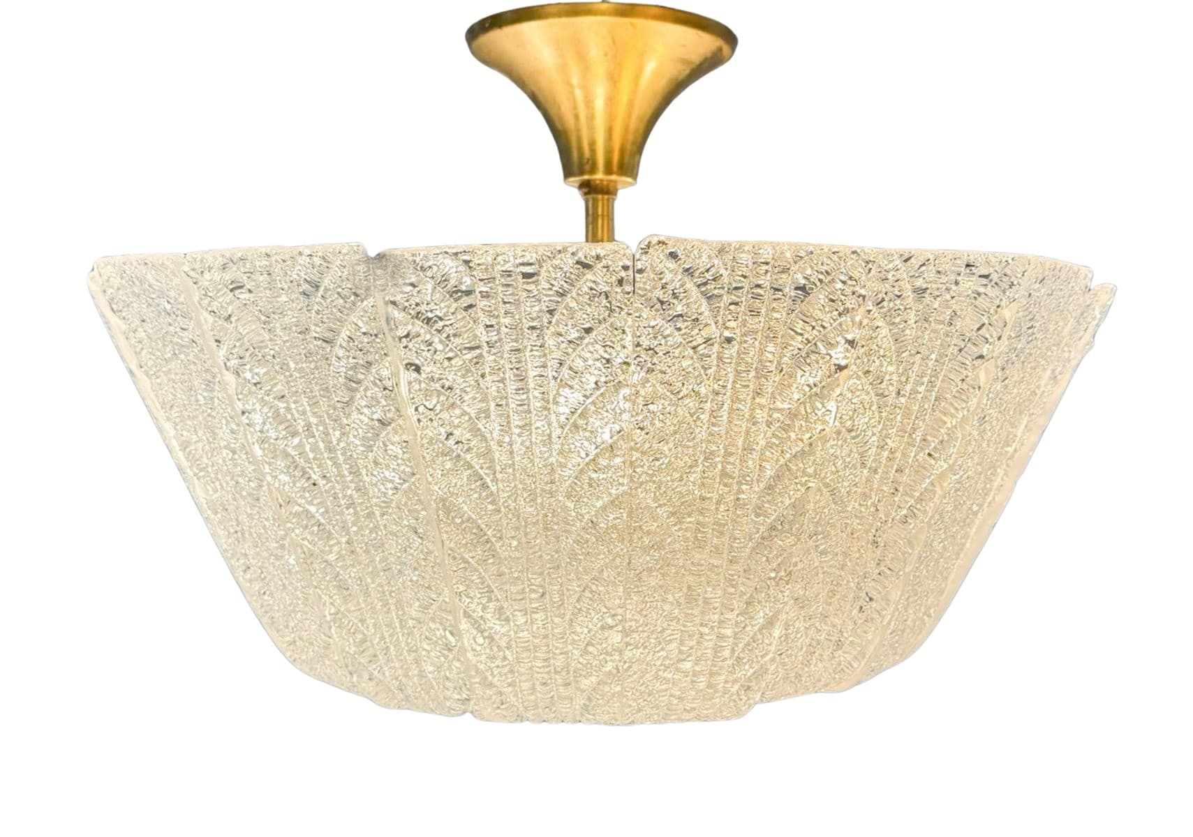 Lampa sufitowa Murano, transparentny, szkło, Barovier & Toso, Włochy, lata 60.