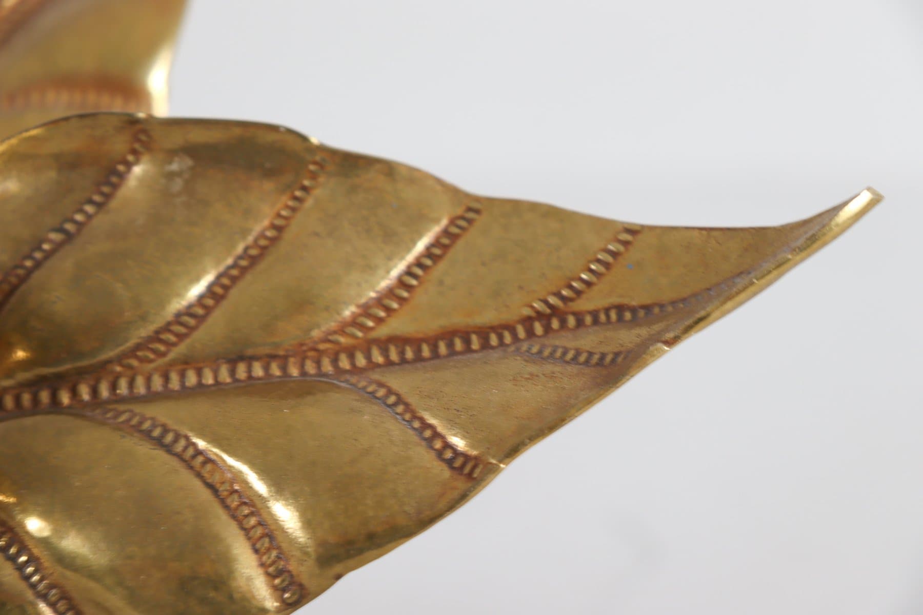 Para kinkietów Hollywood Regency, złoty, mosiądz, proj. W. Daro, Belgia, lata 70. - 276987