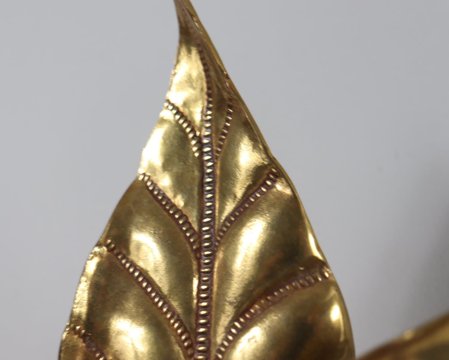 Para kinkietów Hollywood Regency, złoty, mosiądz, proj. W. Daro, Belgia, lata 70. - 276978