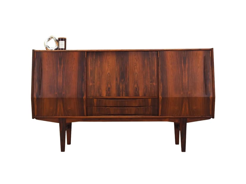 Highboard, palisander brązowy, Dania, lata 70.