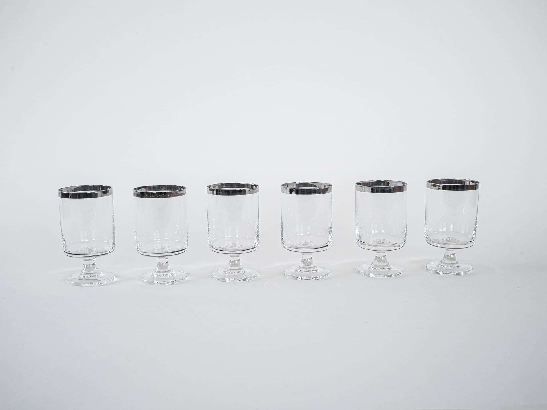 Komplet kieliszków, Hollywood Regency, szkło transparentne, Włochy, lata 70. - 277216