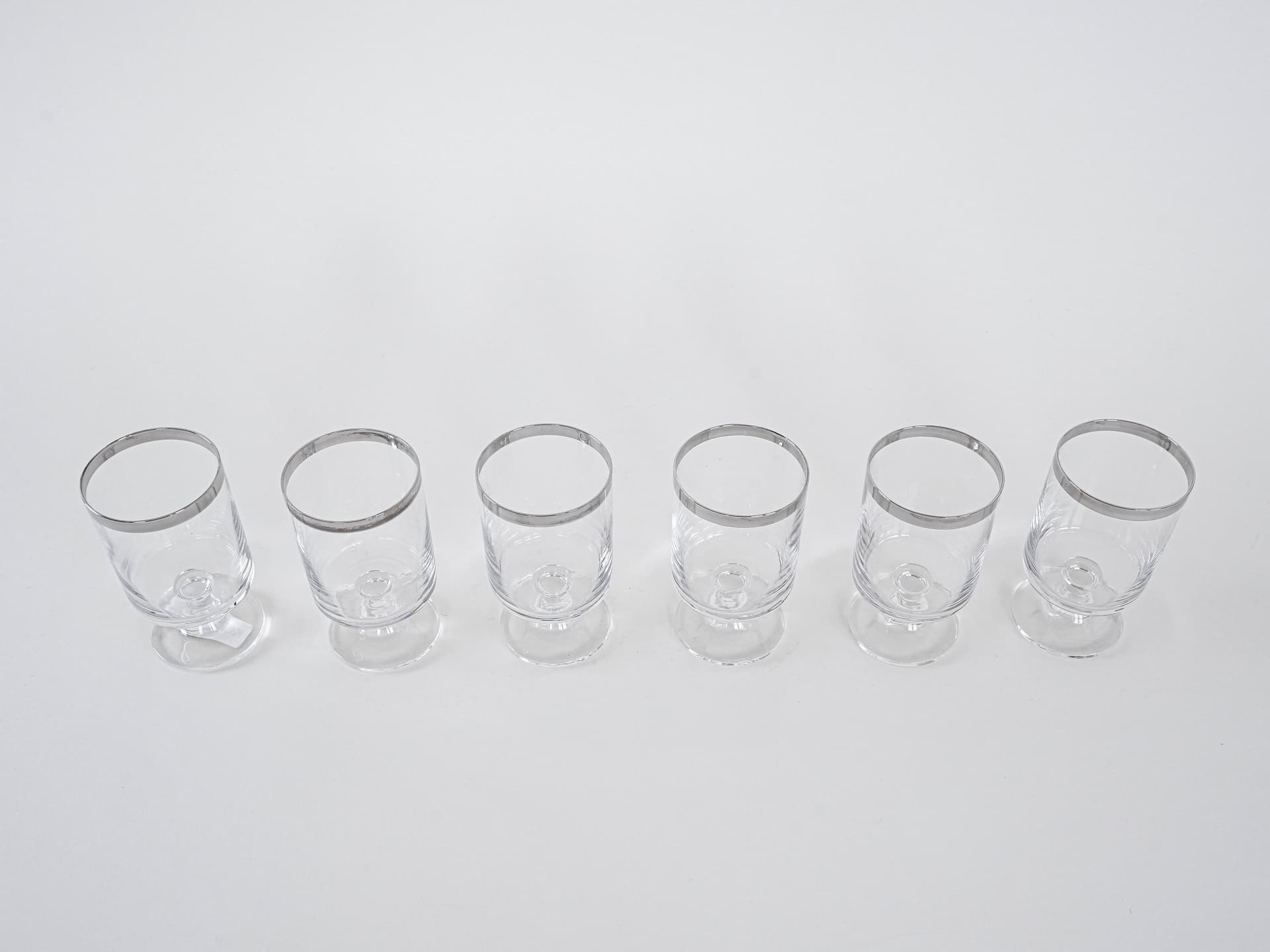 Komplet kieliszków, Hollywood Regency, szkło transparentne, Włochy, lata 70. - 277215