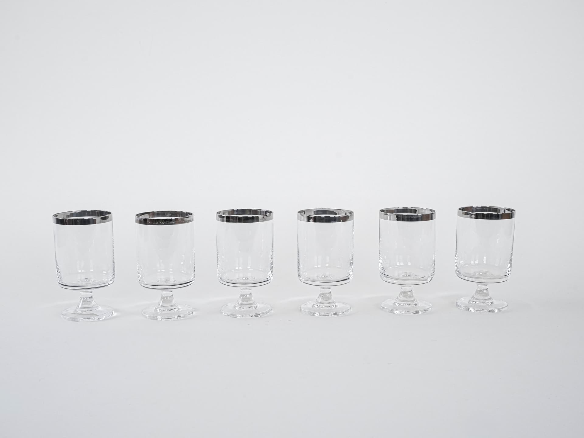 Komplet kieliszków, Hollywood Regency, szkło transparentne, Włochy, lata 70. - 277213