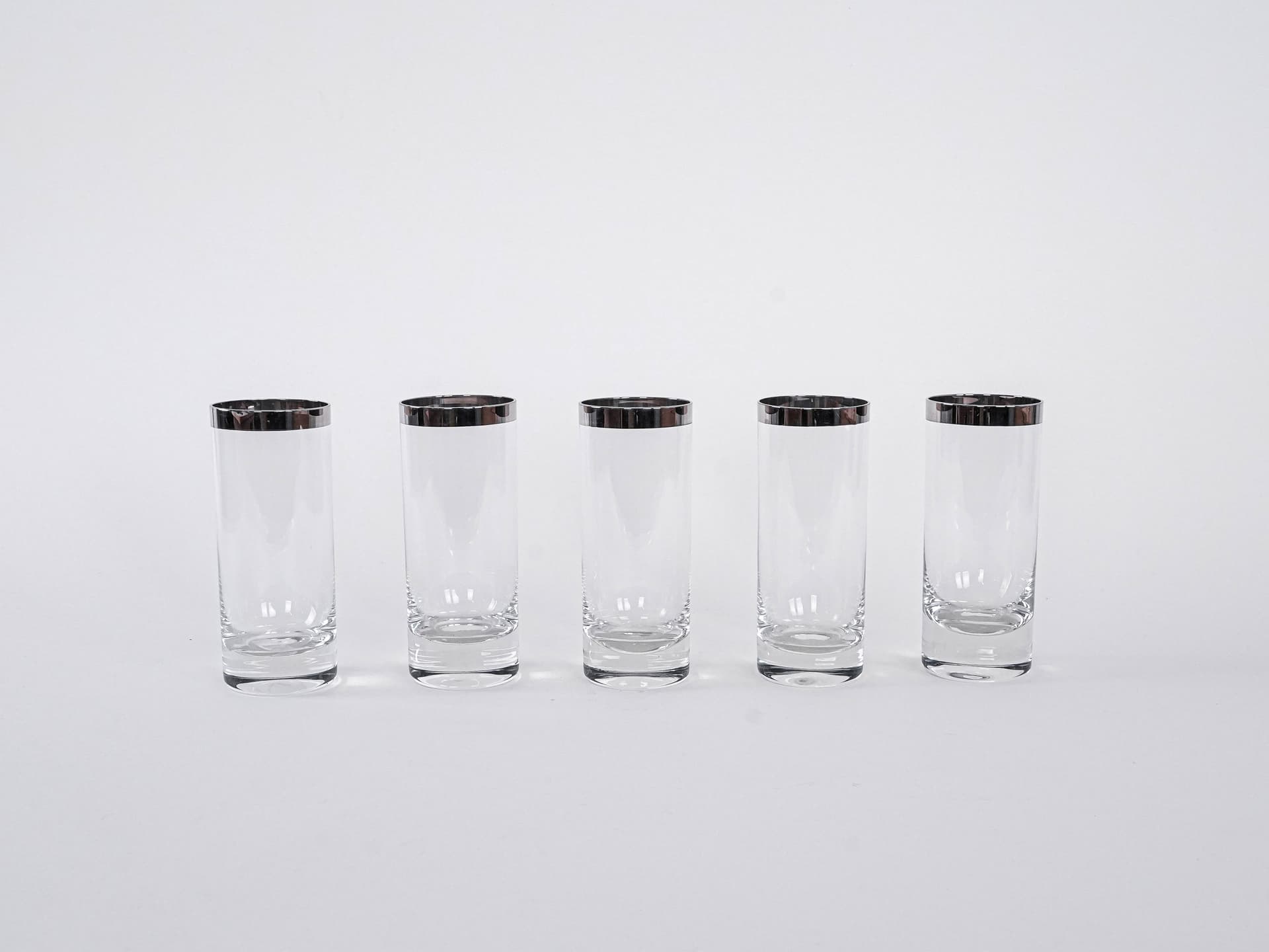 Zestaw szklanek Hollywood Regency, szkło transparentne, Włochy, lata 70. - 277220