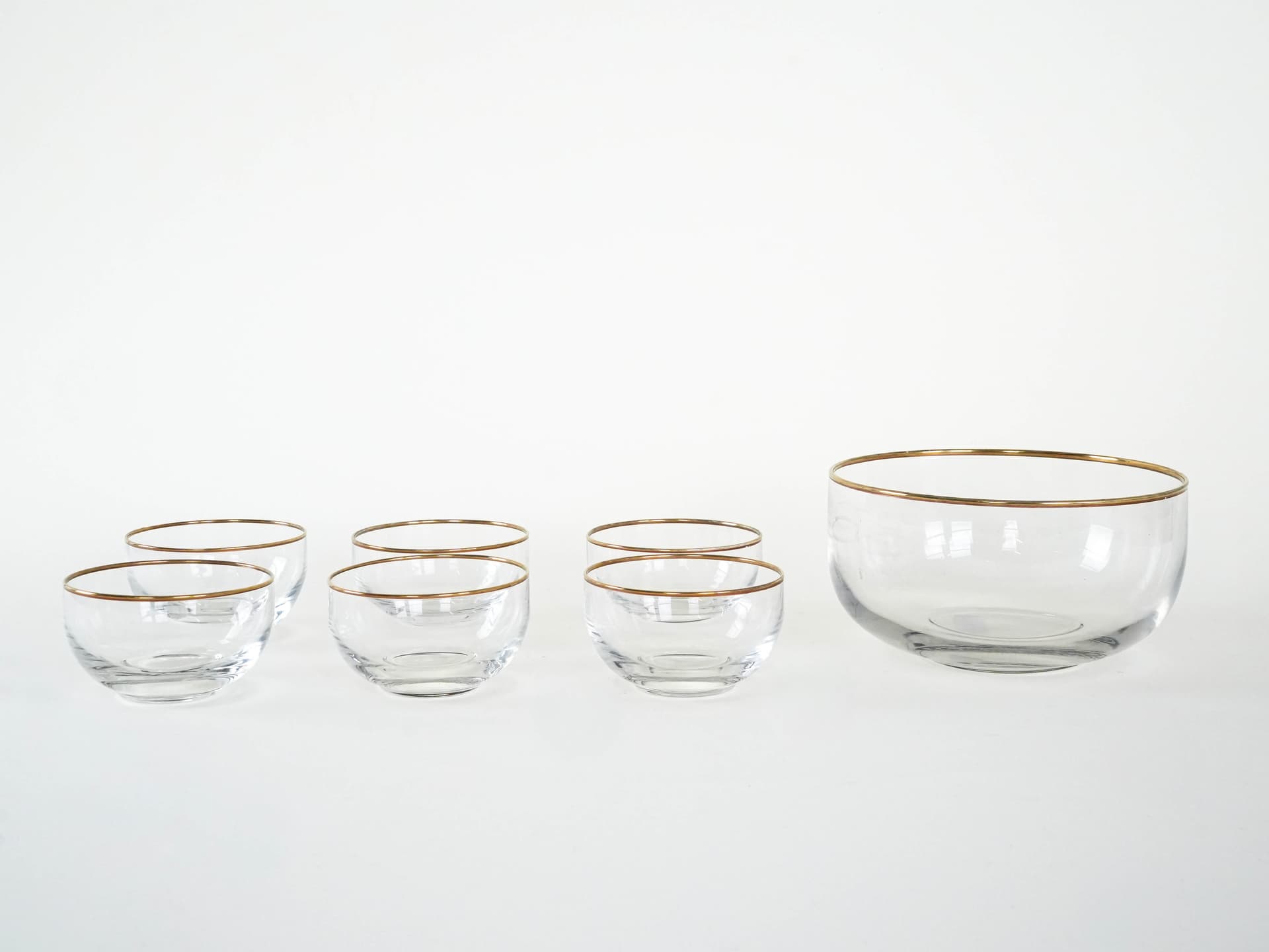 Zestaw do serwowania, transparent szkło, Włochy, lata 70. - 277279