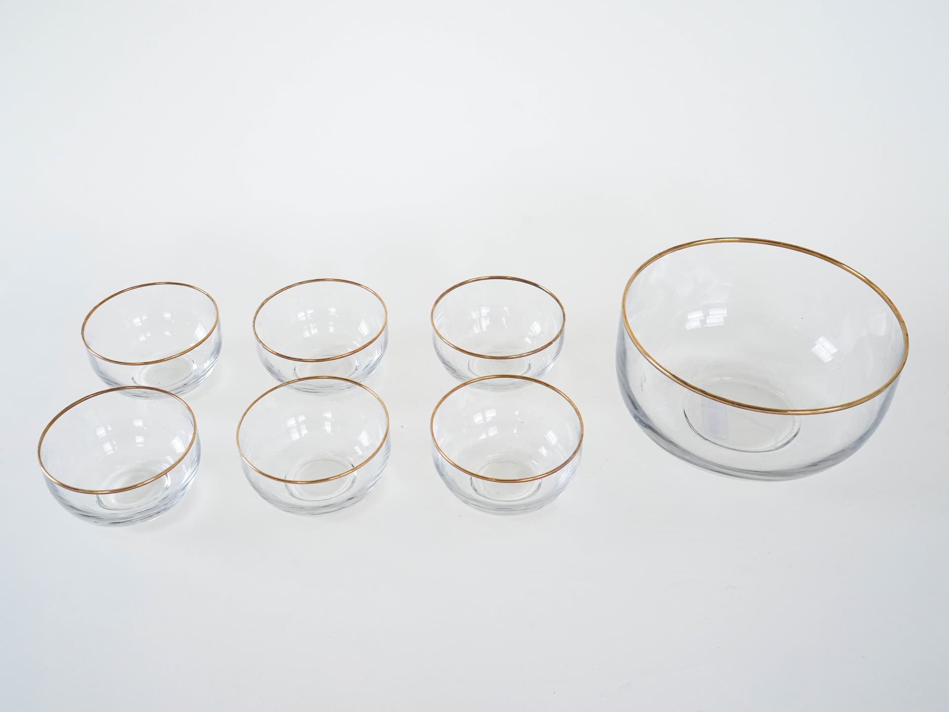 Zestaw do serwowania, transparent szkło, Włochy, lata 70. - 277282