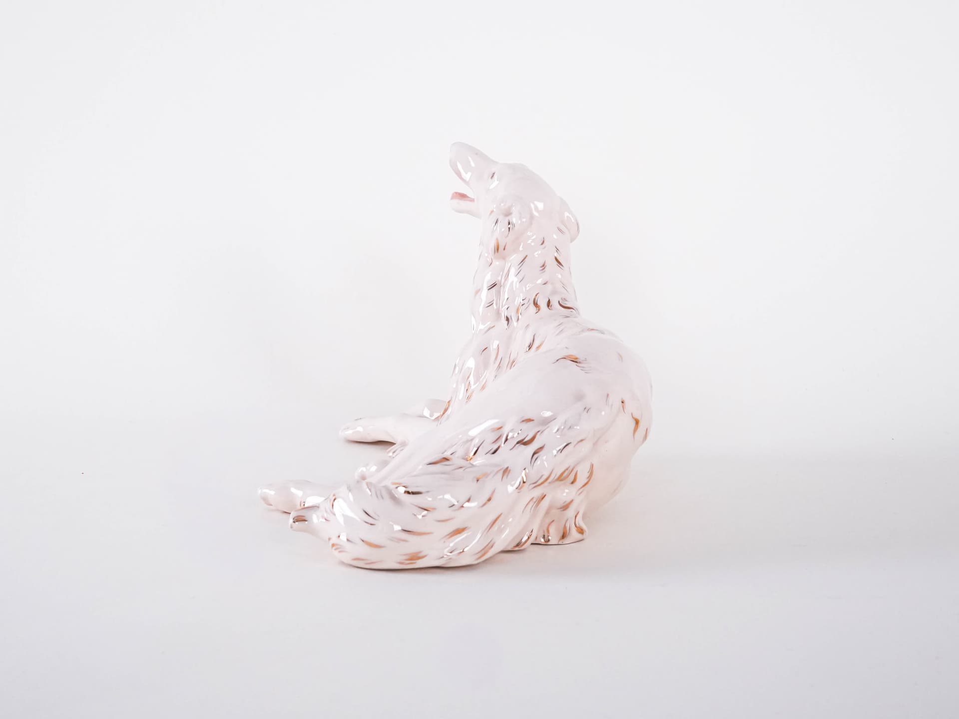 Figurka borzoj, porcelana biała, Europa, lata 60. - 277322