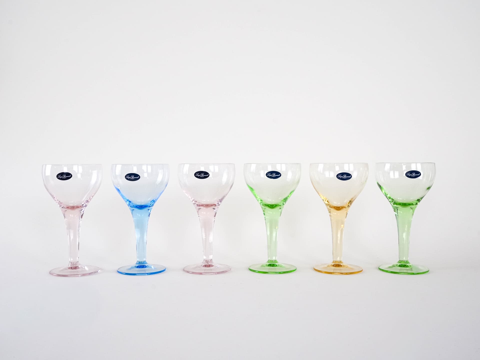 Komplet pucharków deserowych, multikolor, szkło, Luigi Bormioli, Włochy, lata 70. - 277334