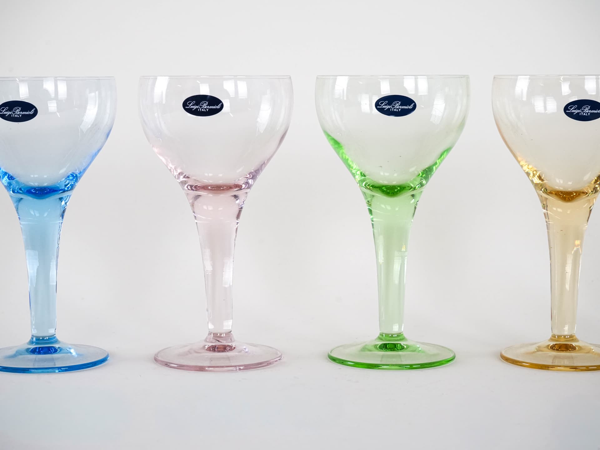 Komplet pucharków deserowych, multikolor, szkło, Luigi Bormioli, Włochy, lata 70. - 277337