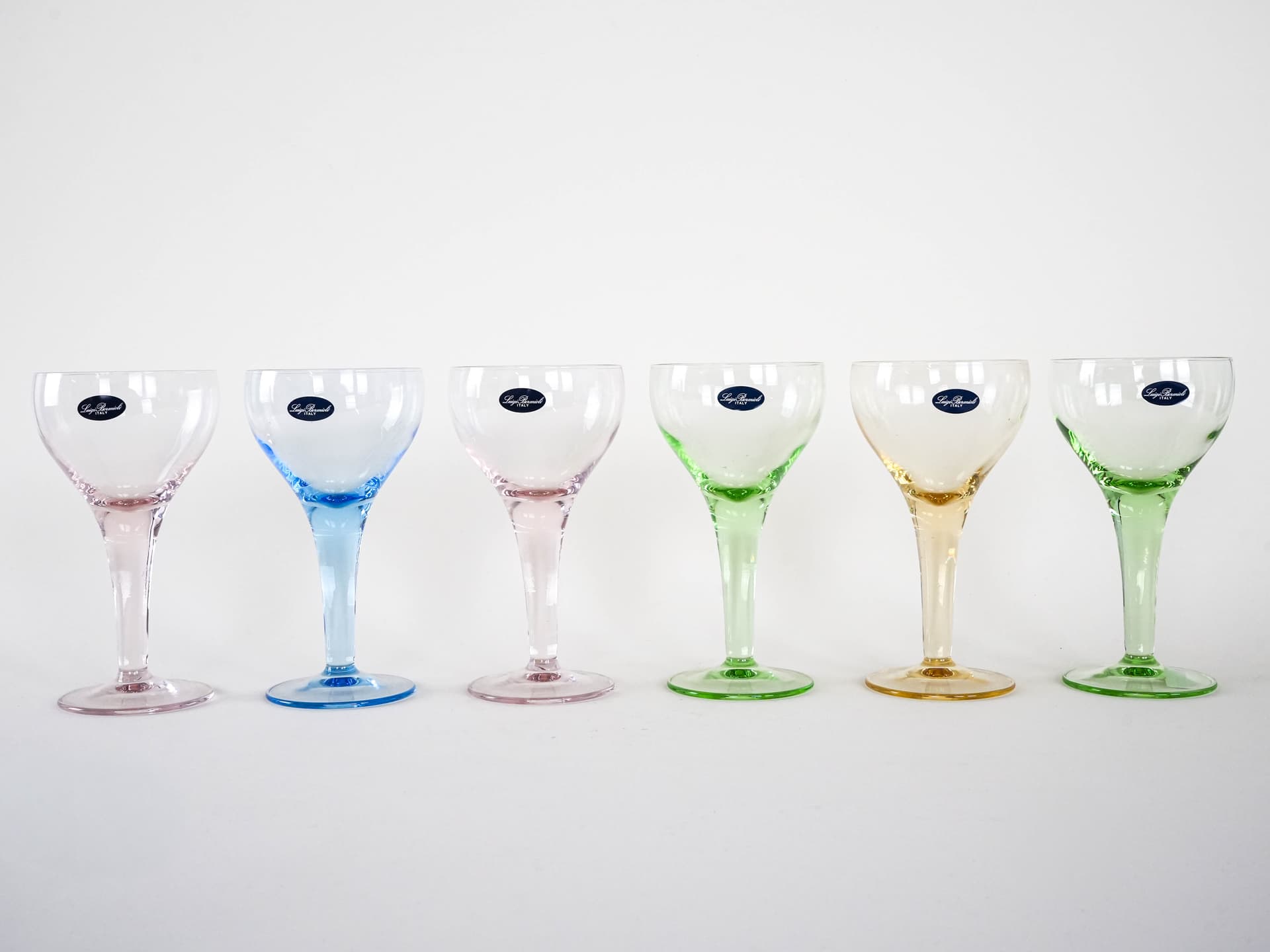 Komplet pucharków deserowych, multikolor, szkło, Luigi Bormioli, Włochy, lata 70. - 277335