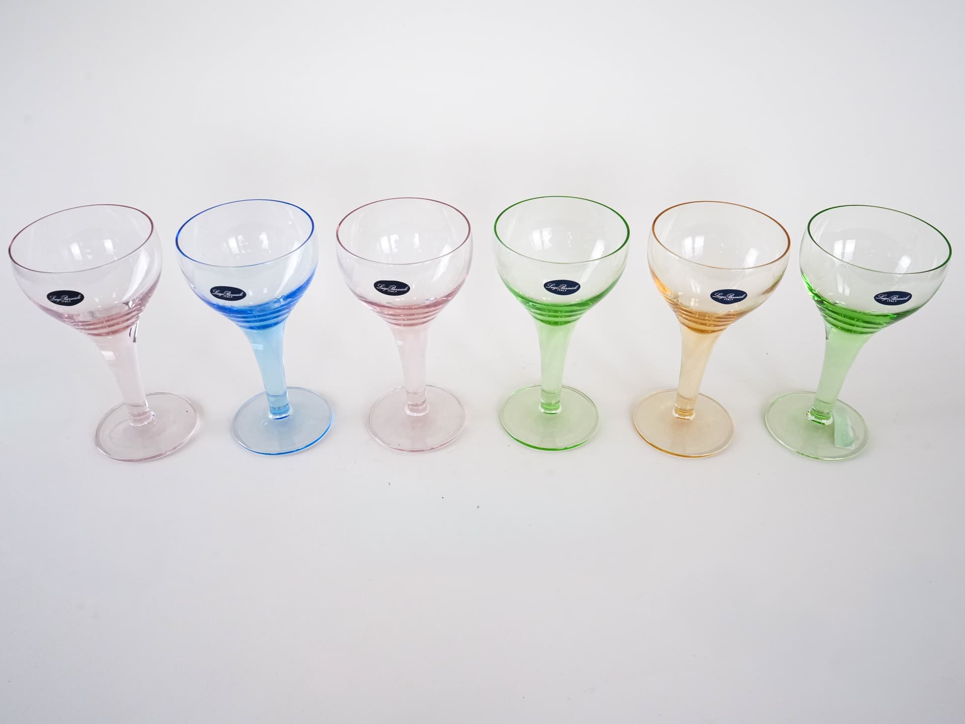 Komplet pucharków deserowych, multikolor, szkło, Luigi Bormioli, Włochy, lata 70. - 277336