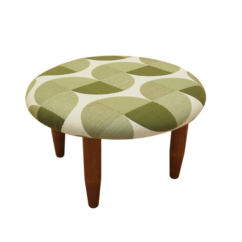 Podnóżek, tkanina multikolor, buk, Dania, lata 90.