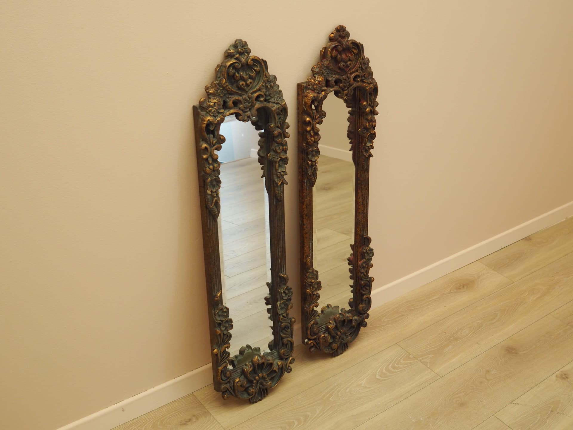 Wall Mirror, brown, glass, Italy, 1960s. - 277404