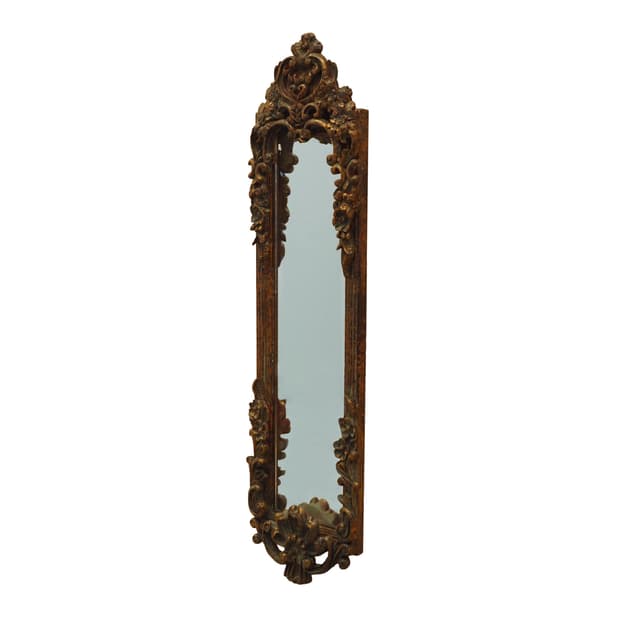Wall Mirror, brown, glass, Italy, 1960s. - DIMENSION