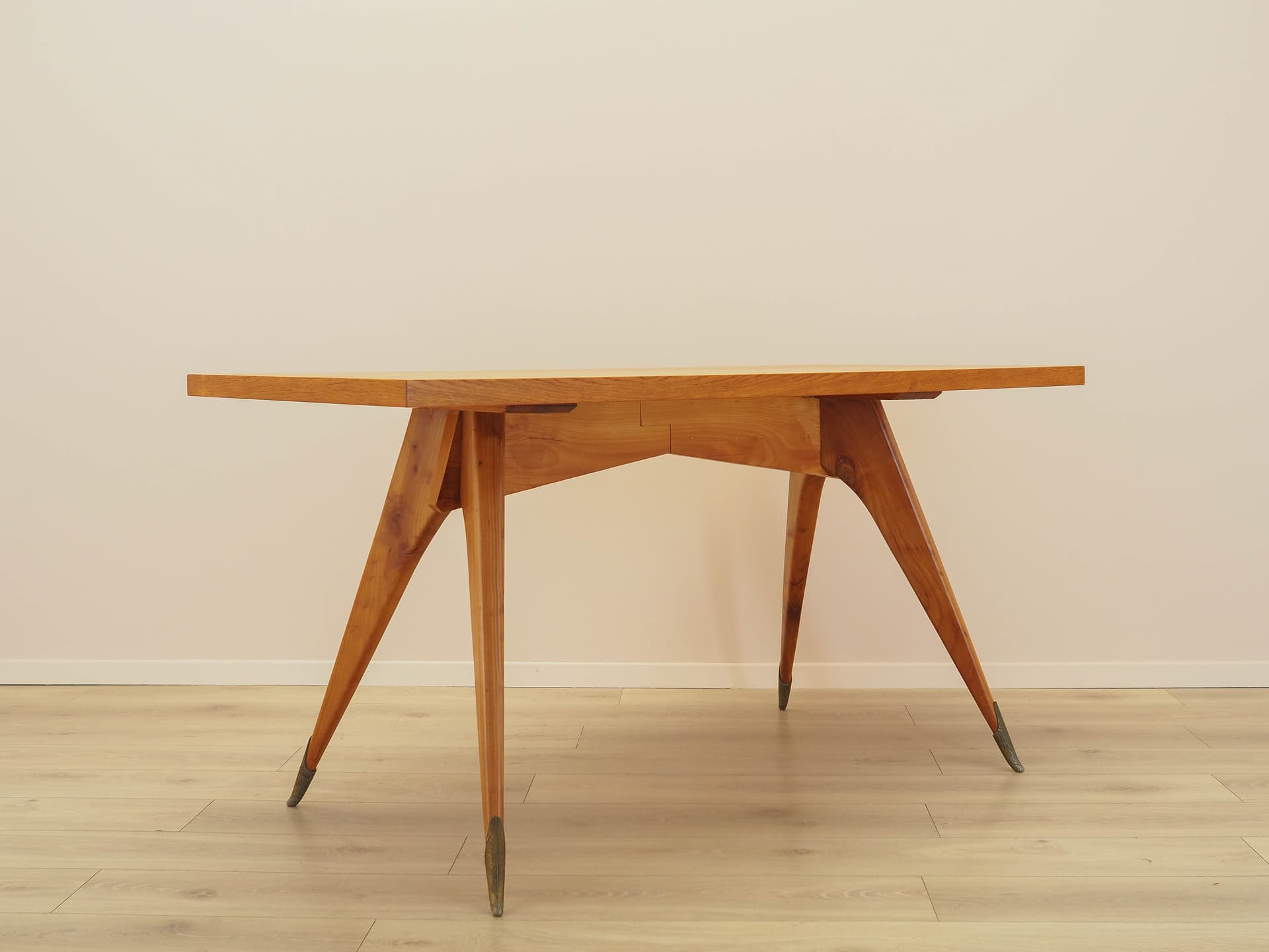 Desk, brown oak, Italy, 1970s. - 277441