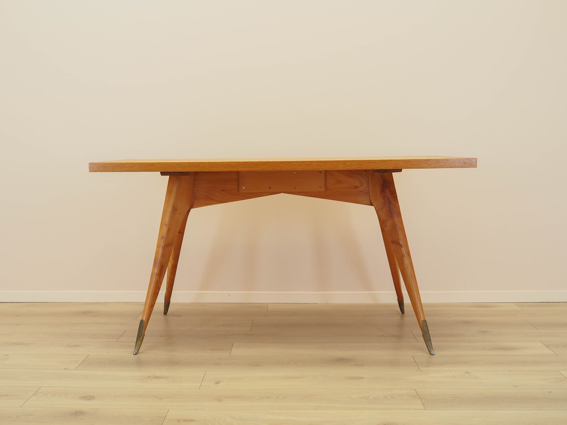 Desk, brown oak, Italy, 1970s. - 277438