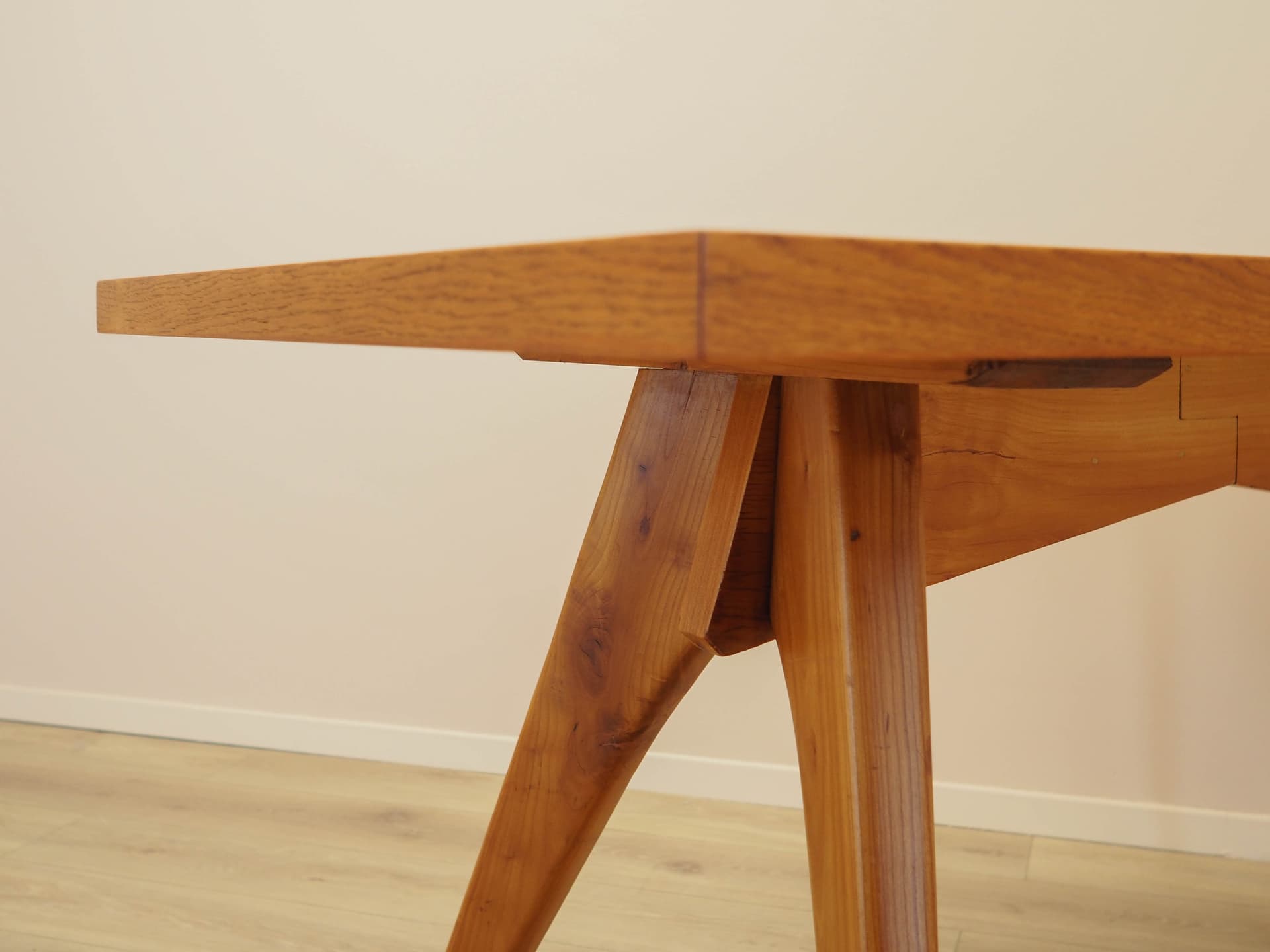 Desk, brown oak, Italy, 1970s. - 277443