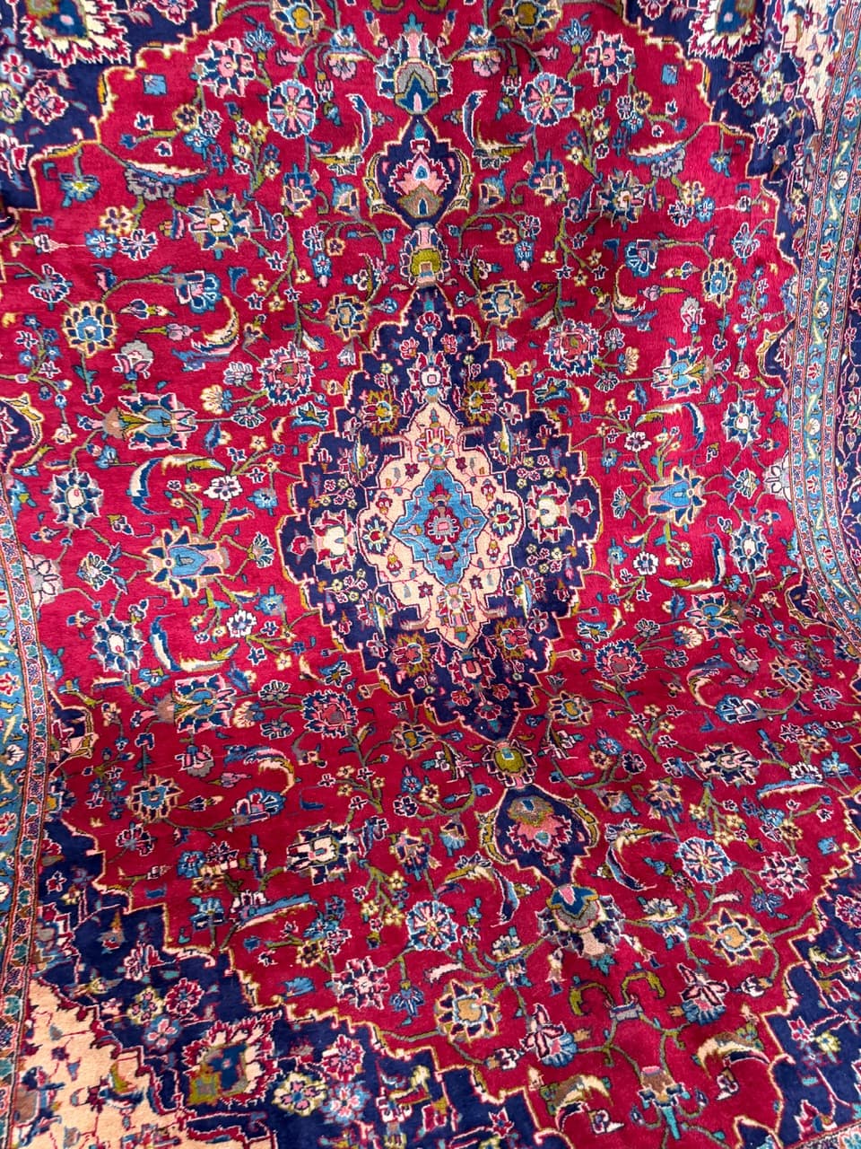 Dywan Kaszmir Kashan 375x290 cm, multikolor, wełna, Iran - 277490