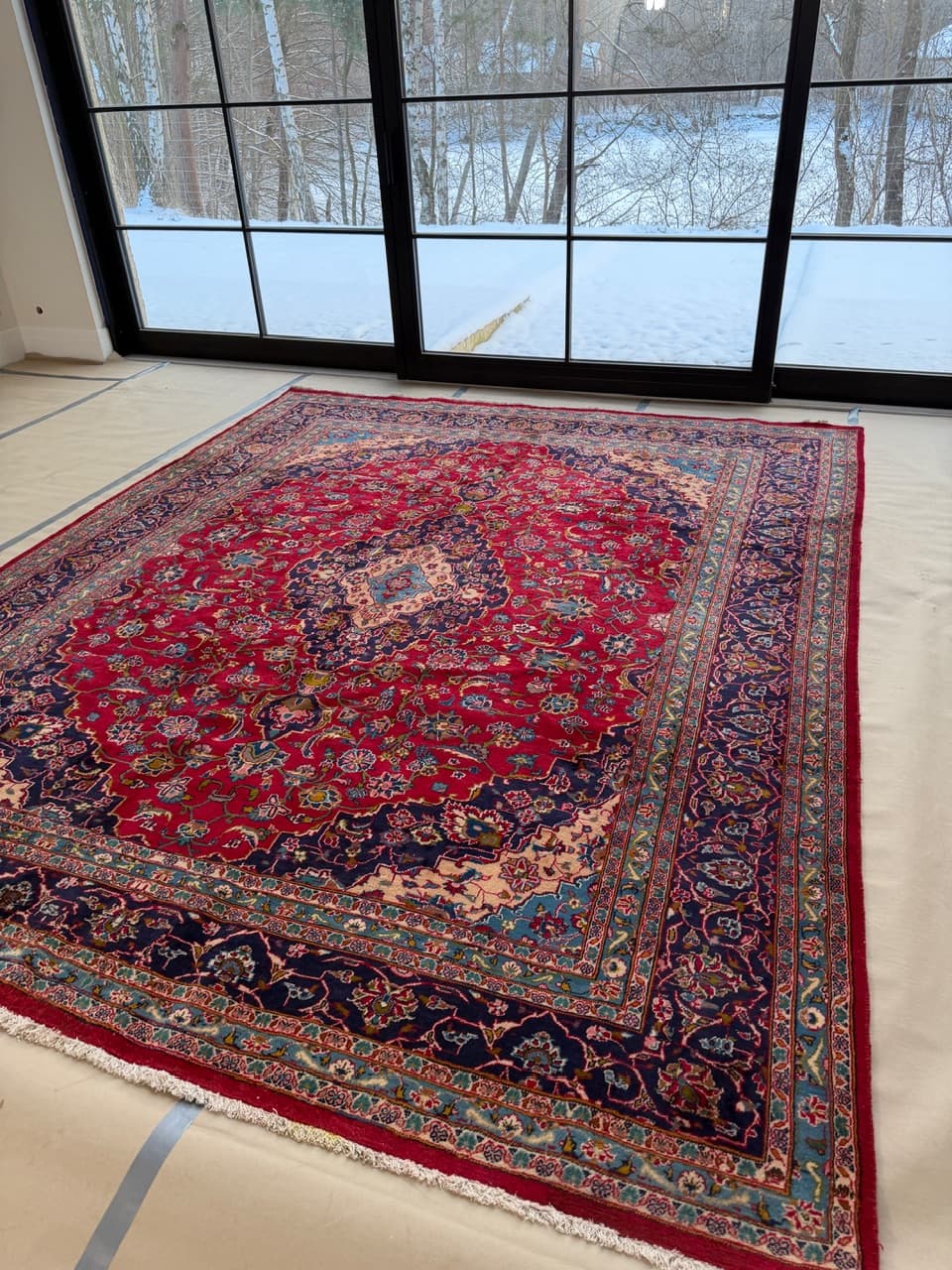 Dywan Kaszmir Kashan 375x290 cm, multikolor, wełna, Iran - 277482