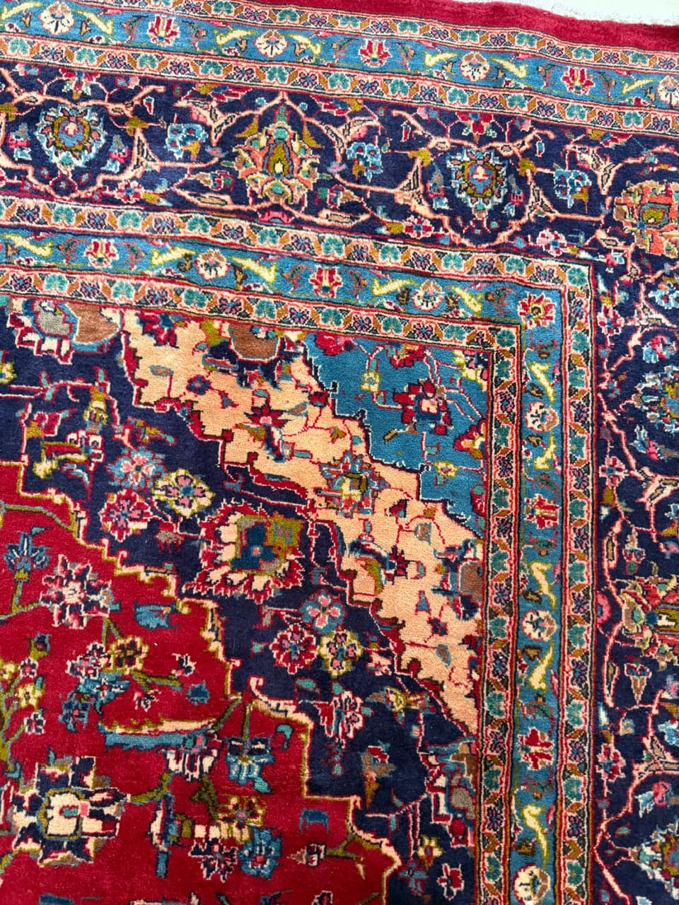Dywan Kaszmir Kashan 375x290 cm, multikolor, wełna, Iran - 277481
