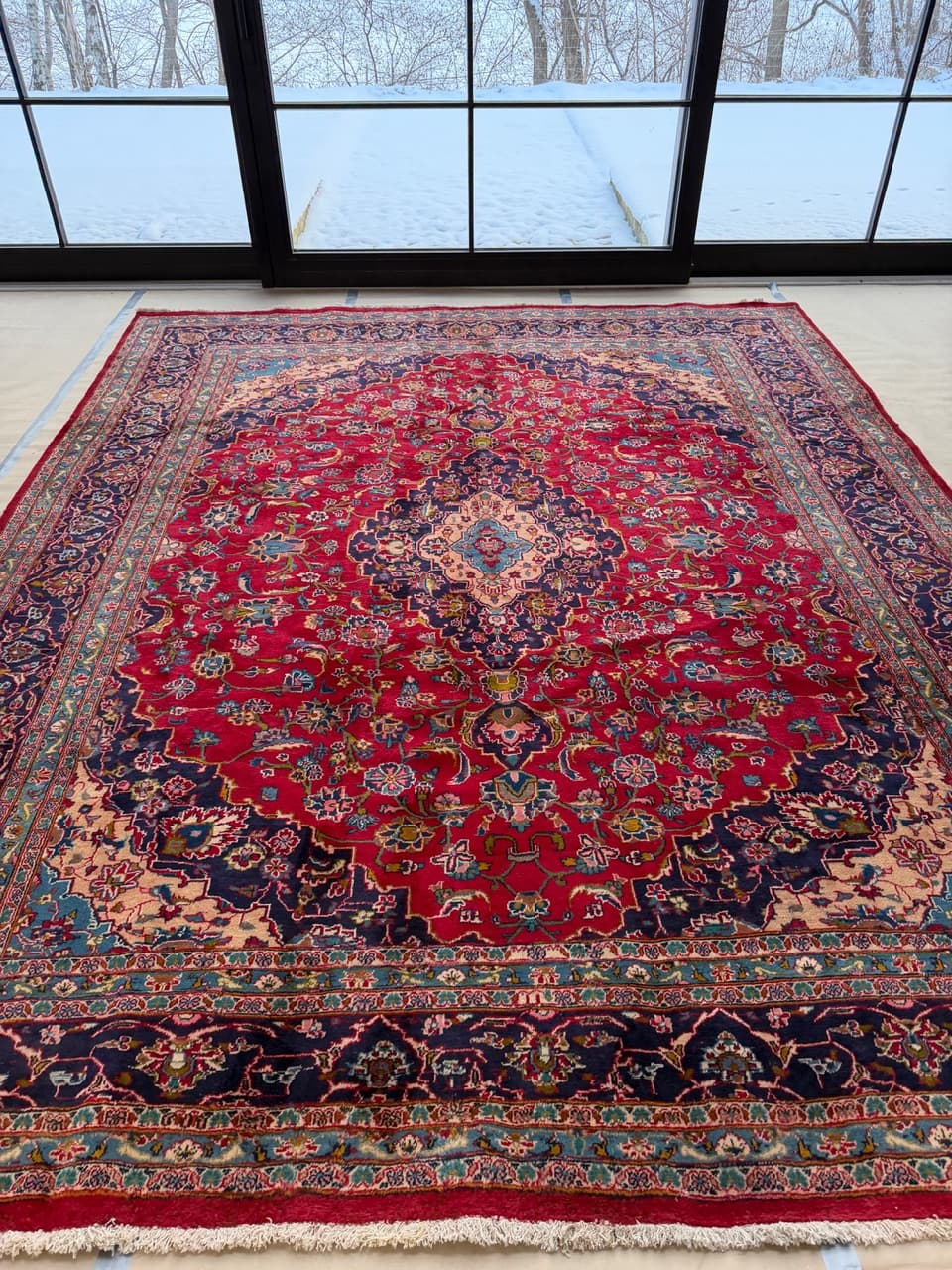 Dywan Kaszmir Kashan 375x290 cm, multikolor, wełna, Iran - 277483