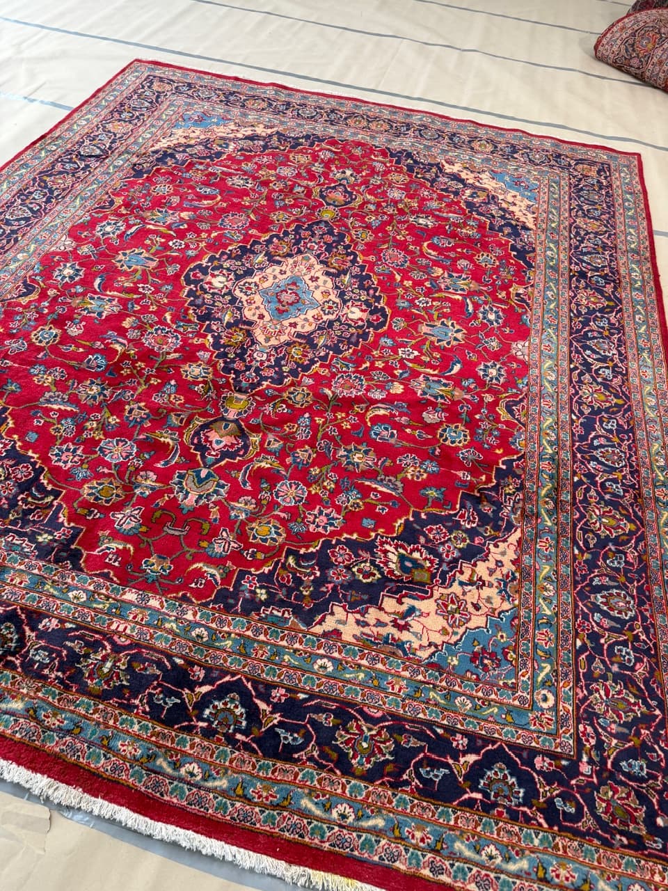 Dywan Kaszmir Kashan 375x290 cm, multikolor, wełna, Iran - 277493