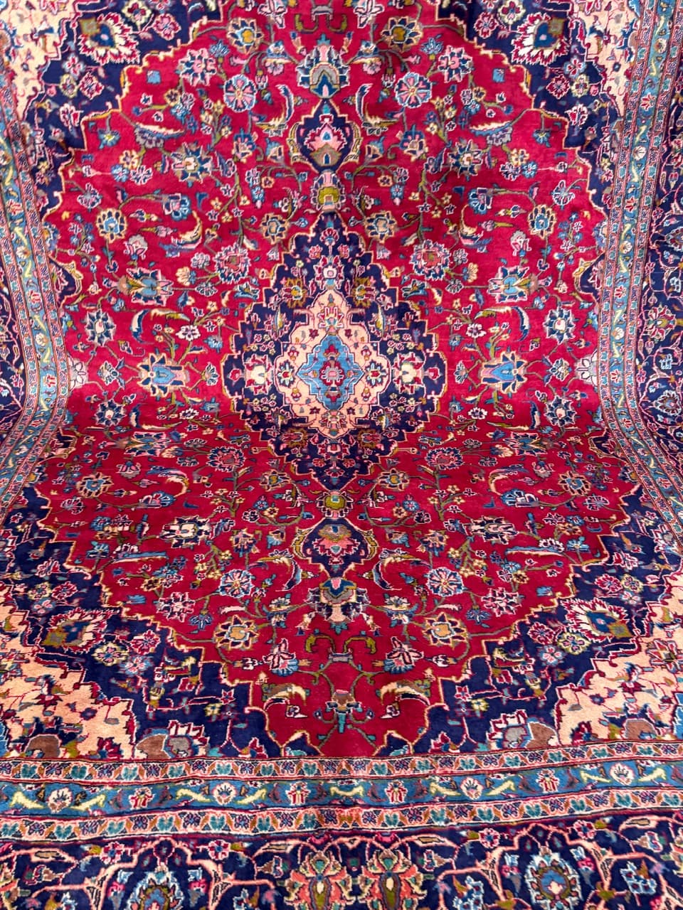 Dywan Kaszmir Kashan 375x290 cm, multikolor, wełna, Iran - 277492