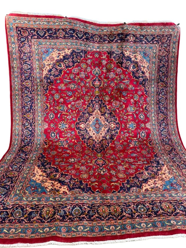 Dywan Kaszmir Kashan 375x290 cm, multikolor, wełna, Iran - WYMIARY