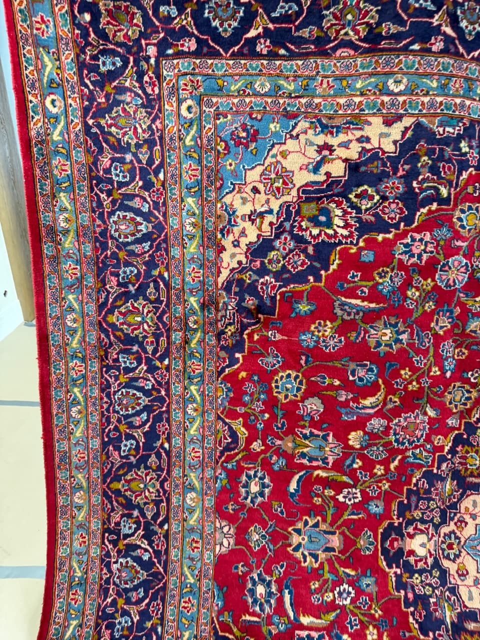 Dywan Kaszmir Kashan 375x290 cm, multikolor, wełna, Iran - 277491