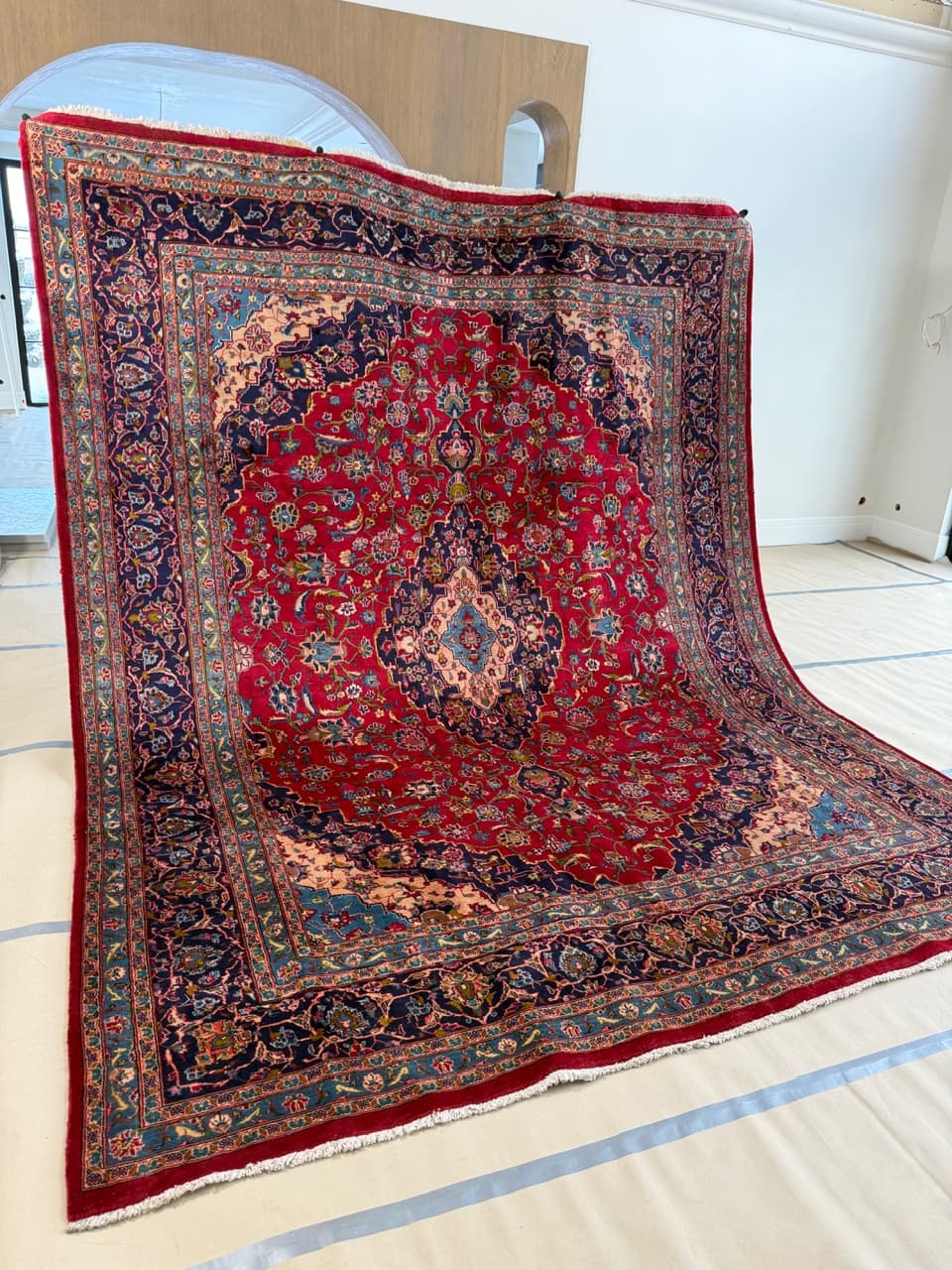 Dywan Kaszmir Kashan 375x290 cm, multikolor, wełna, Iran - 277488